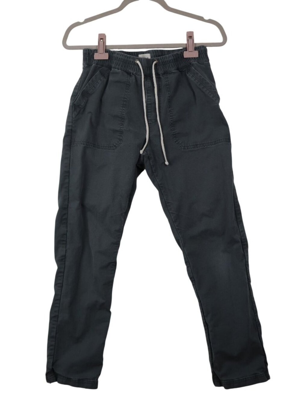 Pact M Dark Gray Organic Cotton Blend Pants Elastic Drawstring